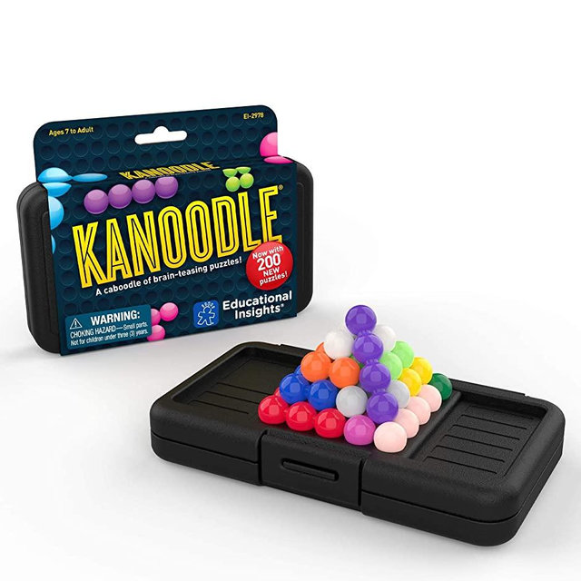Educational Insights Kanoodle 3-D Brain Teaser Puzzle Game for Kids, Teens & Adults, Featuring 200 Challenges, Ages 7+