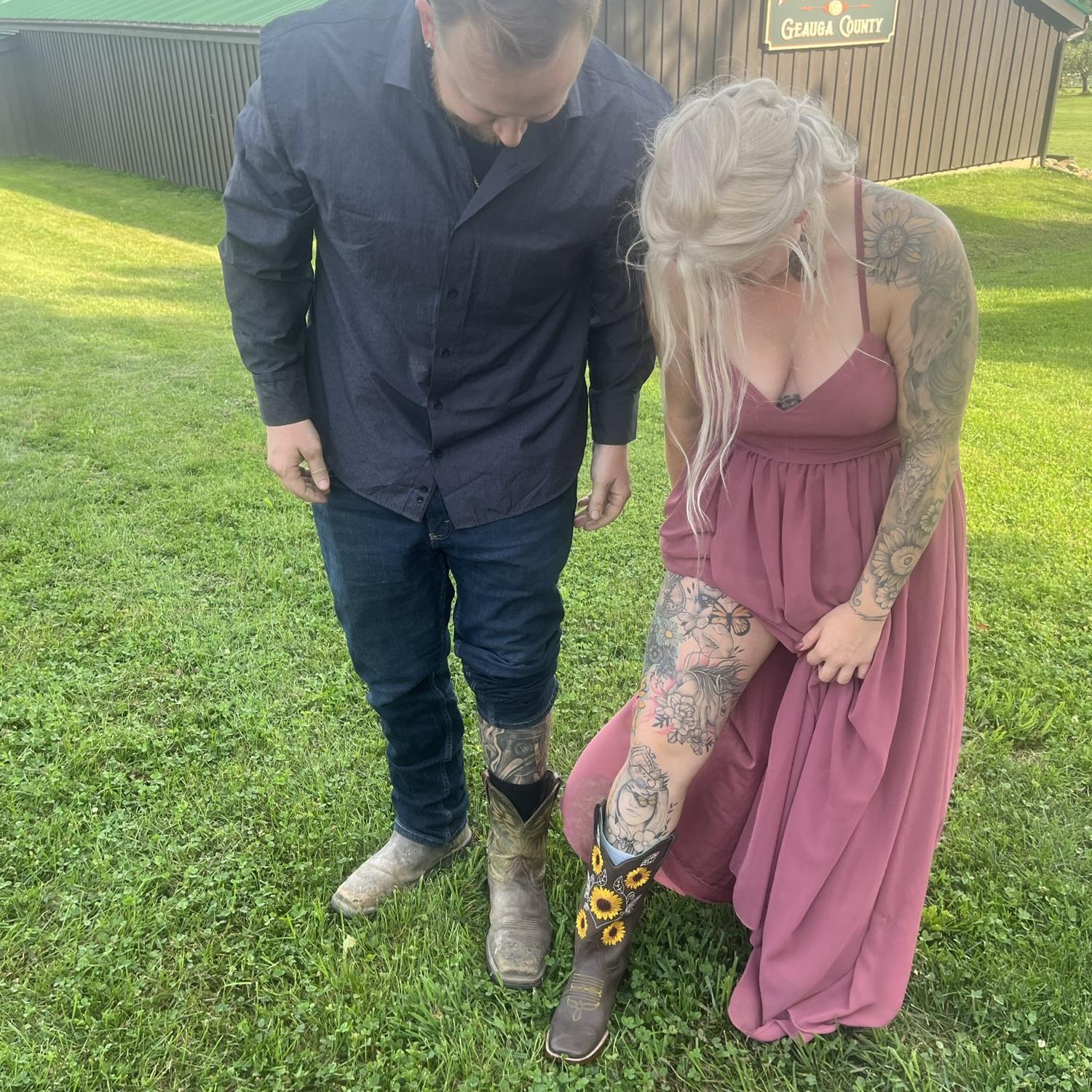 His first time coming to Ohio to meet my family and friends at my best friends wedding!