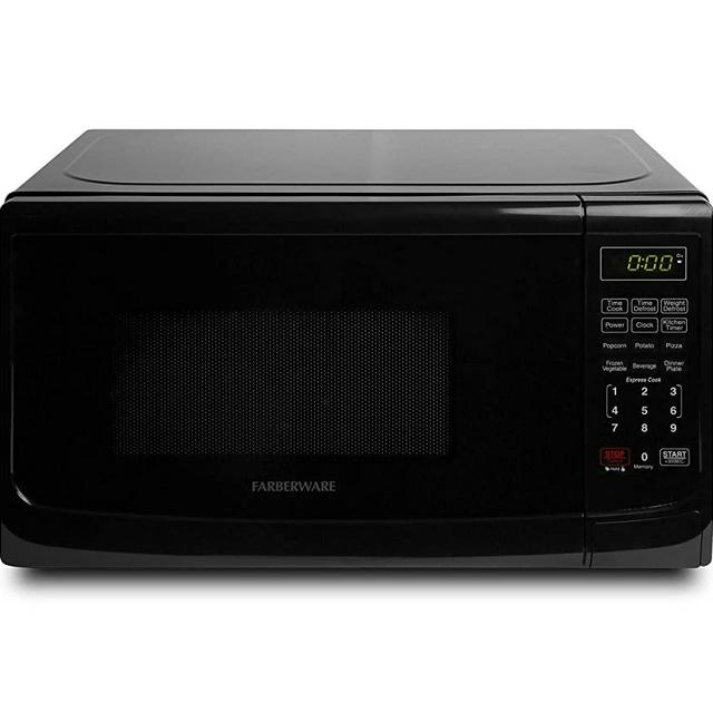 Farberware Classic FMO07ABTBKA 0.7 Cu. Ft. 700-Watt Microwave Oven with LED Lighting, Black