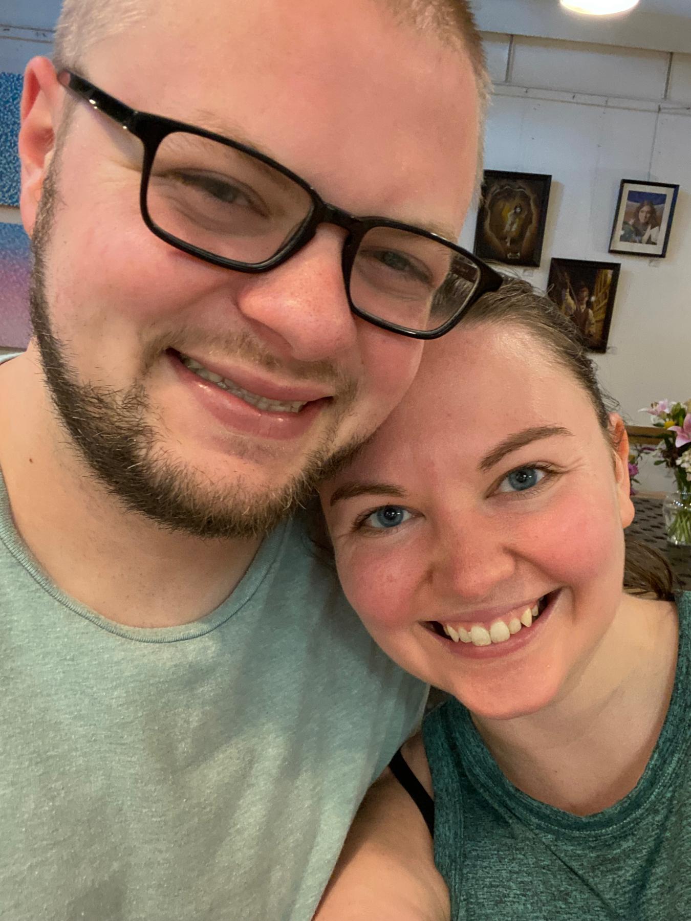 Our first time "living" together during Meg's 4-month TX trip over winter/spring 2021