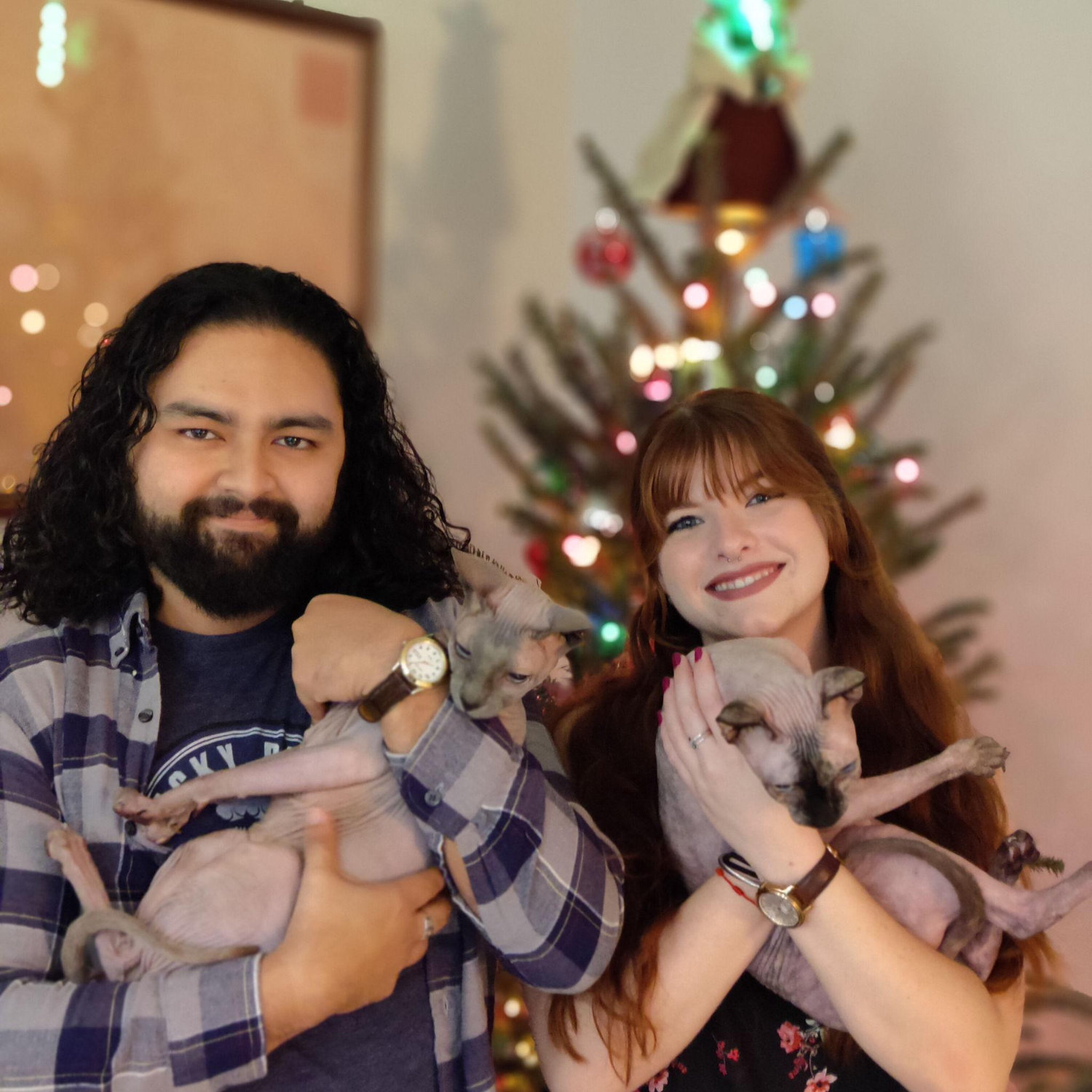 On picture of our Christams card with Luke and Scarlett - 2021