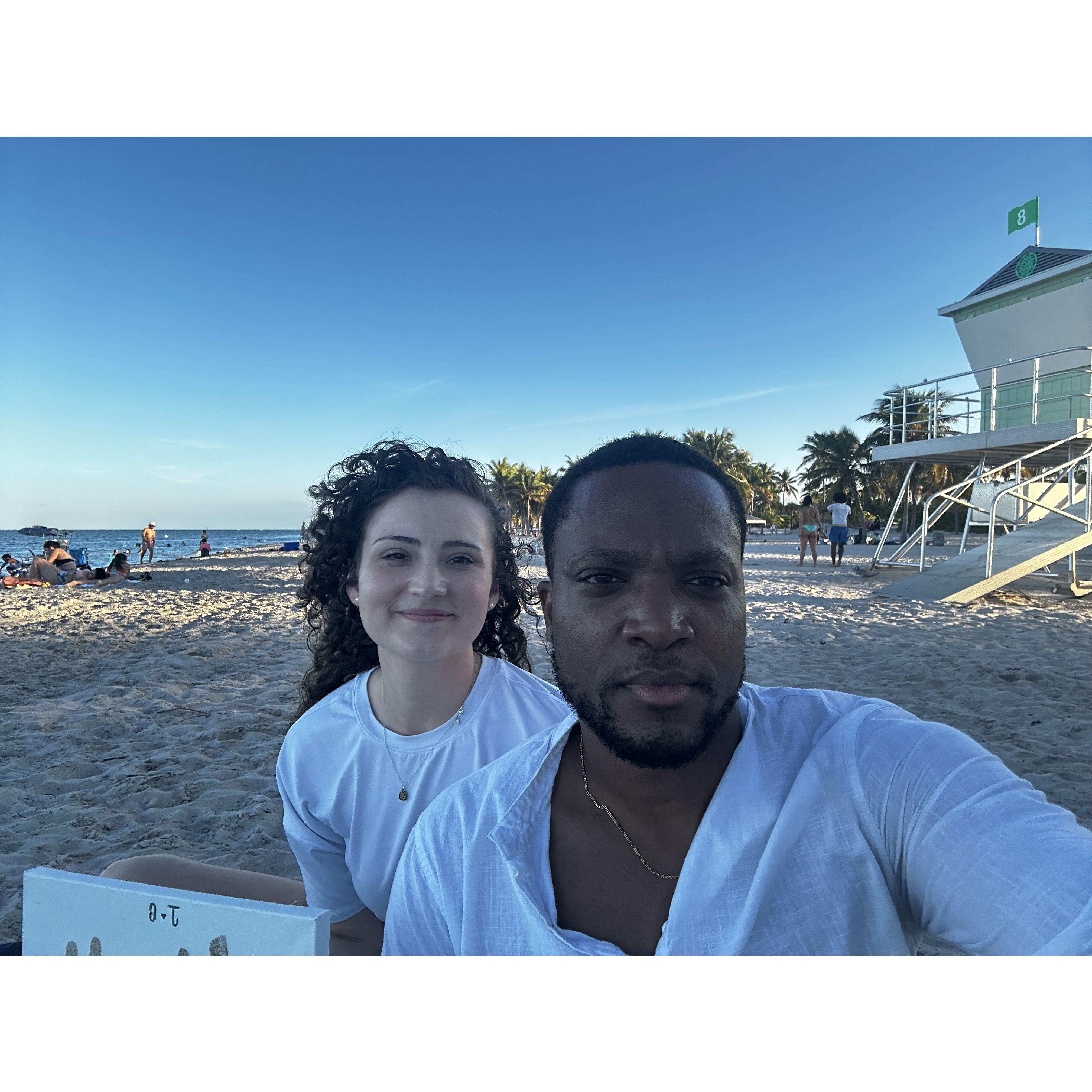 Our first time at the beach together!