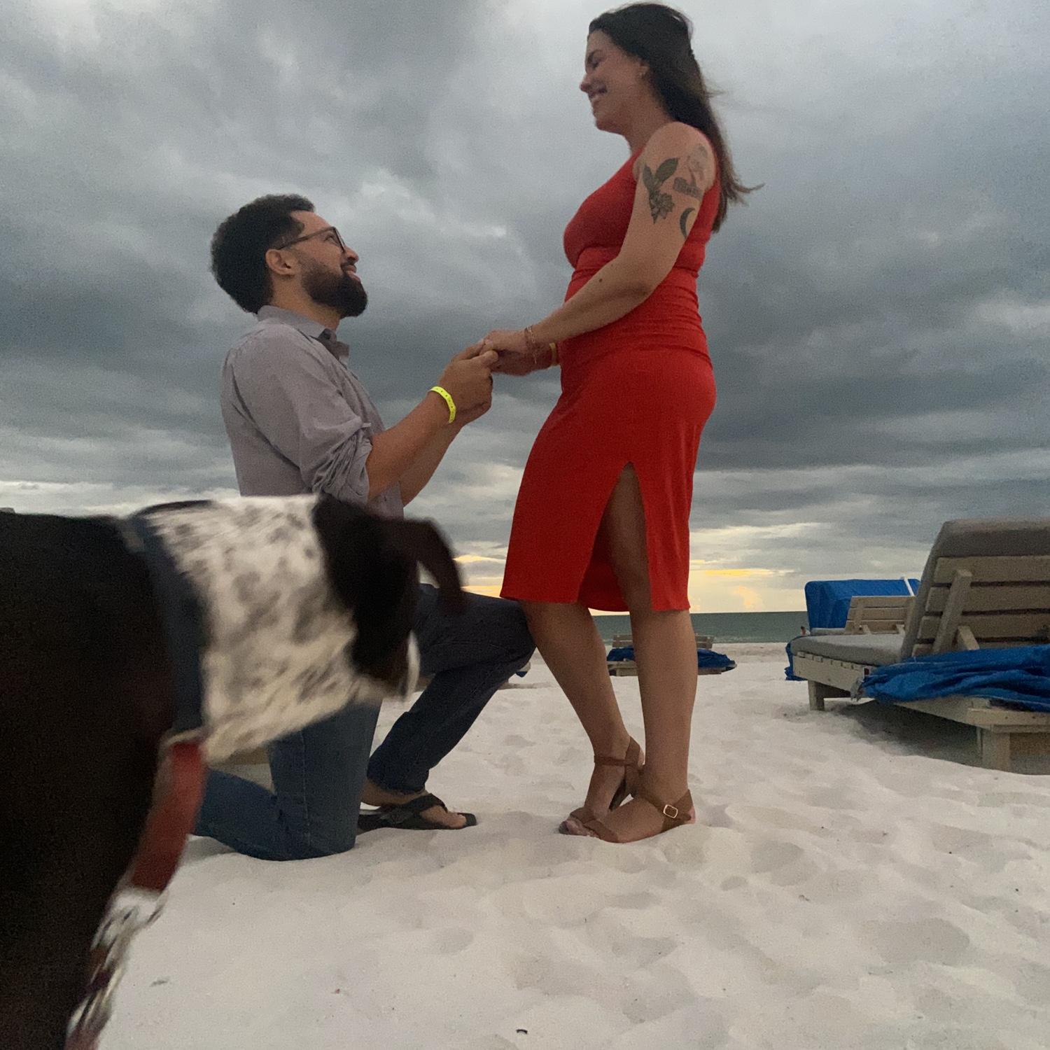 Our little photographer was there the night we got engaged <3 <3