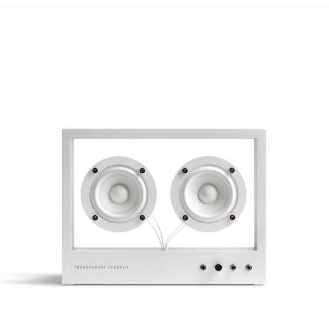 Burke Decor Small Transparent Speaker White
