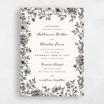 Beige Wedding Invitation - Sogno Classic