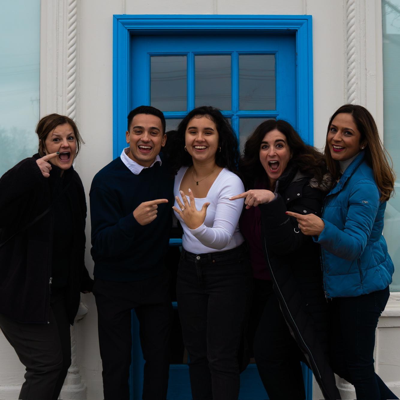 These ladies photobombed our engagement photoshoot