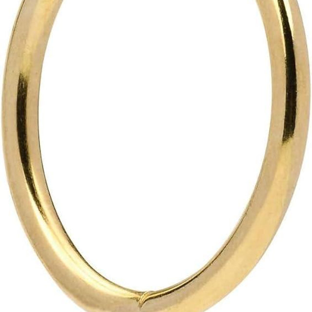 72Pcs 1.5-Inch Inner Diameter Metal Curtain Rings with Eyelets,Fits Up to 1 1/4-Inch Rod,4 mm Diameter Wire (Gold-72pcs)
