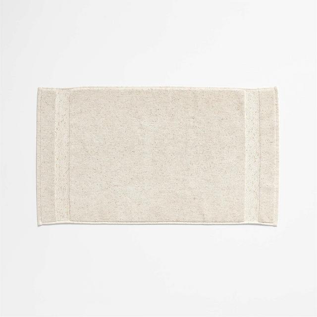 Organic Turkish Cotton Natural Beige Fleck Bath Mat 20"x34"