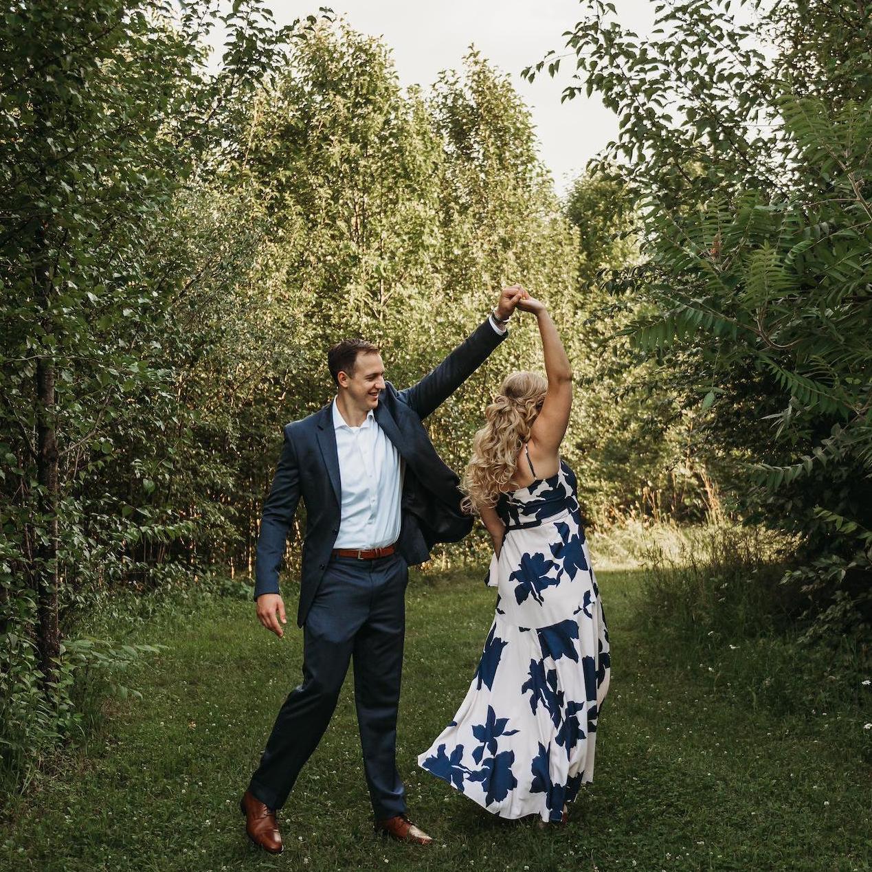 We love dancing together. So of course, we had to get a twirl in at our engagement shoot.