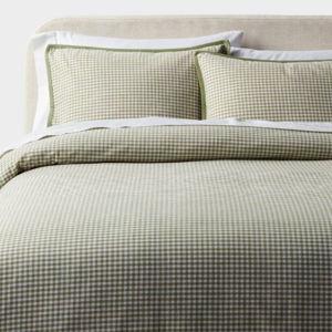 Moss Green Gingham Duvet and Sham Set - Threshold™
