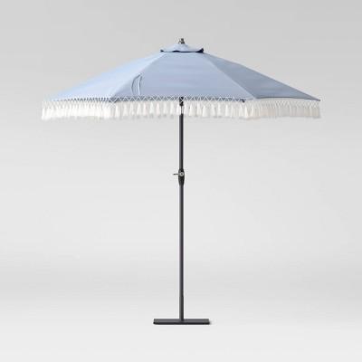9' Round Fringe Patio Umbrella DuraSeason Fabric™ - Opalhouse™
