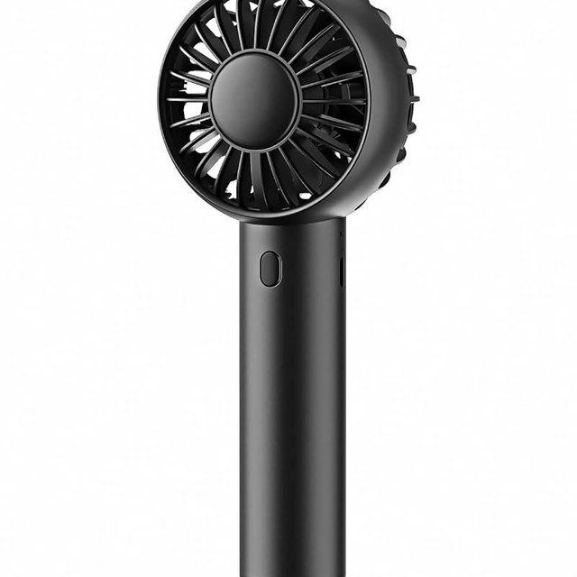 Gaiatop Mini Portable Fan, Powerful Handheld Fan, Cute Design 3 Speed Personal Small Desk Fan with Base, Lightweight Makeup USB Rechargeable Fan for Stylish Girl Women Travel Indoor Outdoor Black