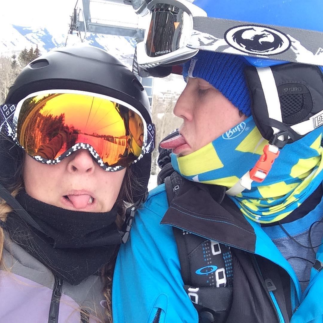 One of the times we went skiing/snowboarding