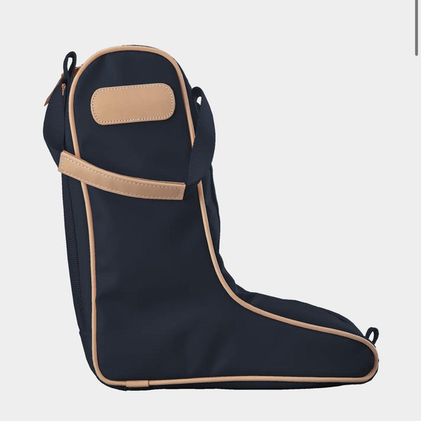 Navy Coated Canvas Boot Bag