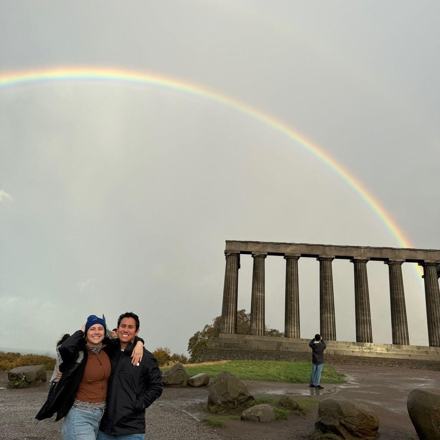 Our trip to Scotland right after he proposed. Getting the ring hand into every photo was a must!