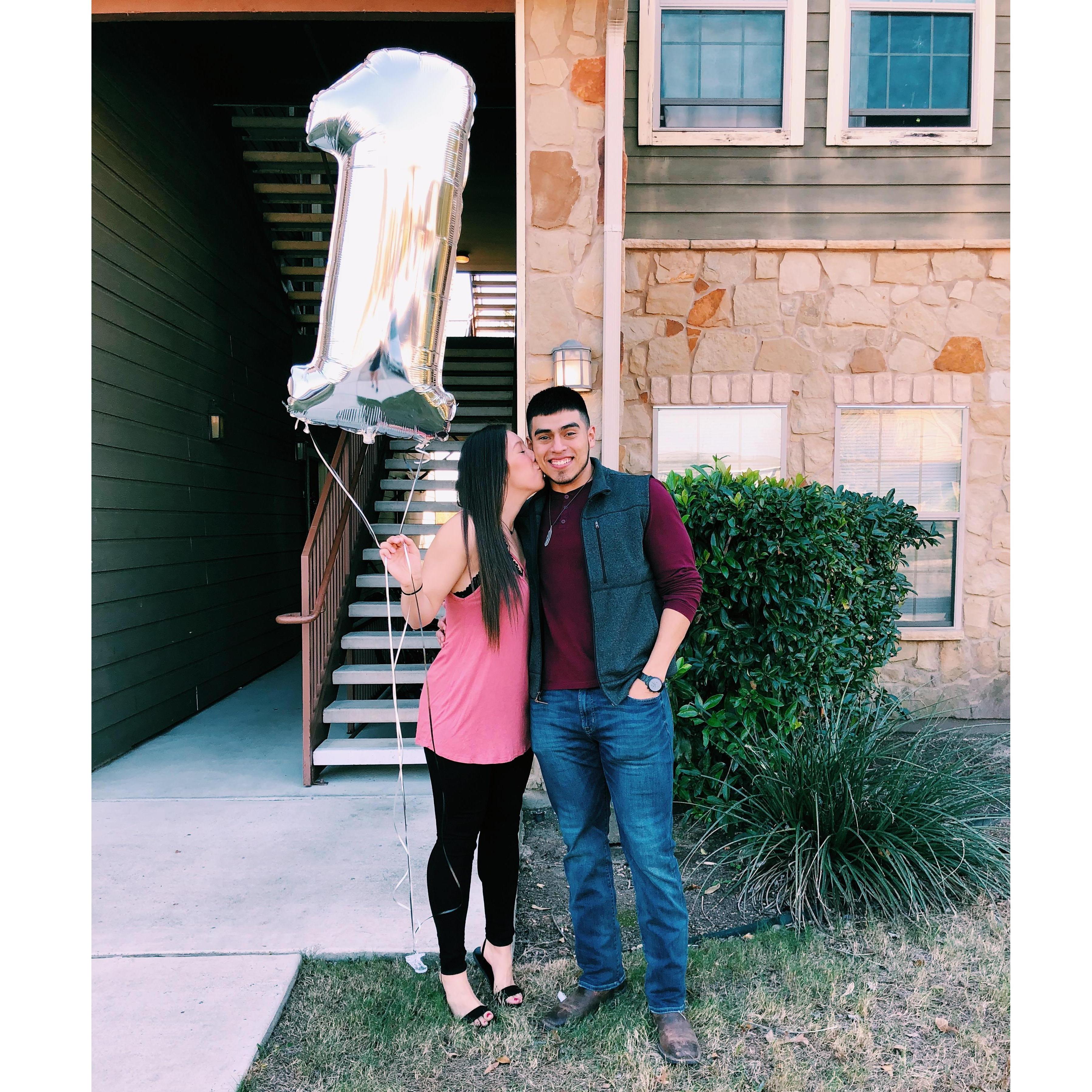 Our 1 year anniversary