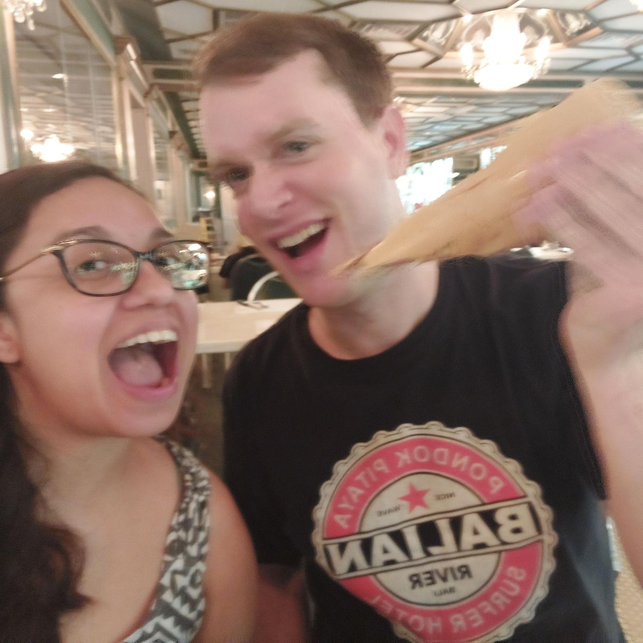 At the infamous Versailles Restaurant in Miami, FL