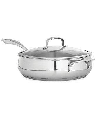 Polished Stainless Steel 5-Qt. Covered Sauté Pan, Created for Macy's