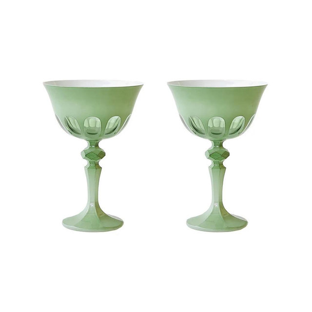 Rialto Coupe Glass (Set of 2) - Sage