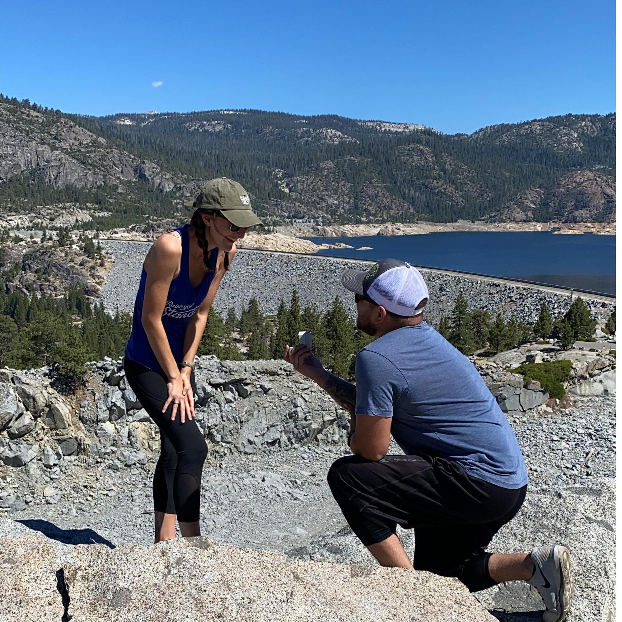Jonathan proposed to me in my favorite place! My family has been camping at Wishon Village for over 15 years. We sat here & watched the sun go down on the first camping trip we took together in 2017.