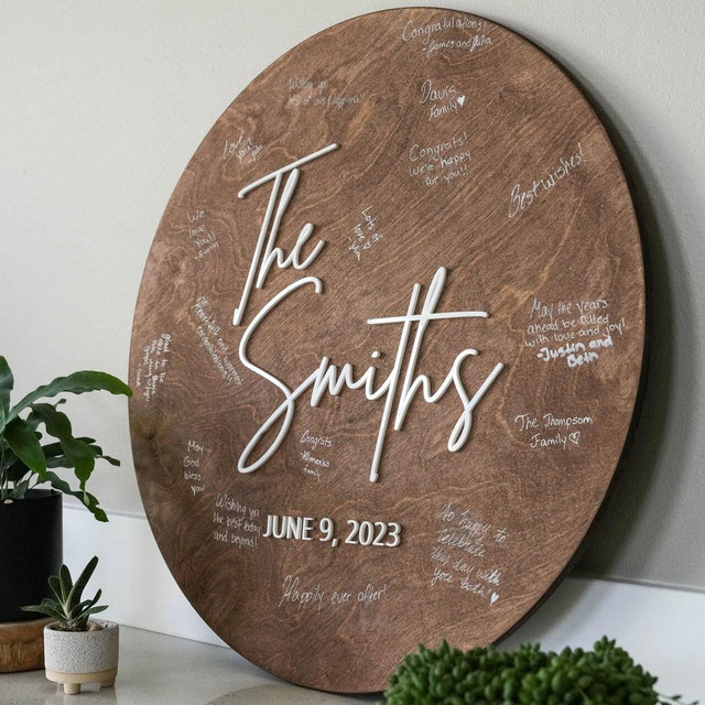 Guest Book Alternative - Custom Wedding Guest Book Decor - Layered Wood Wedding Sign - New Home gift