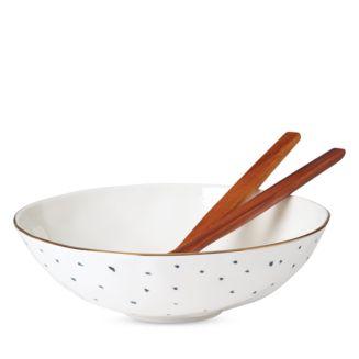Lenox Blue Bay Salad Bowl & Servers Set