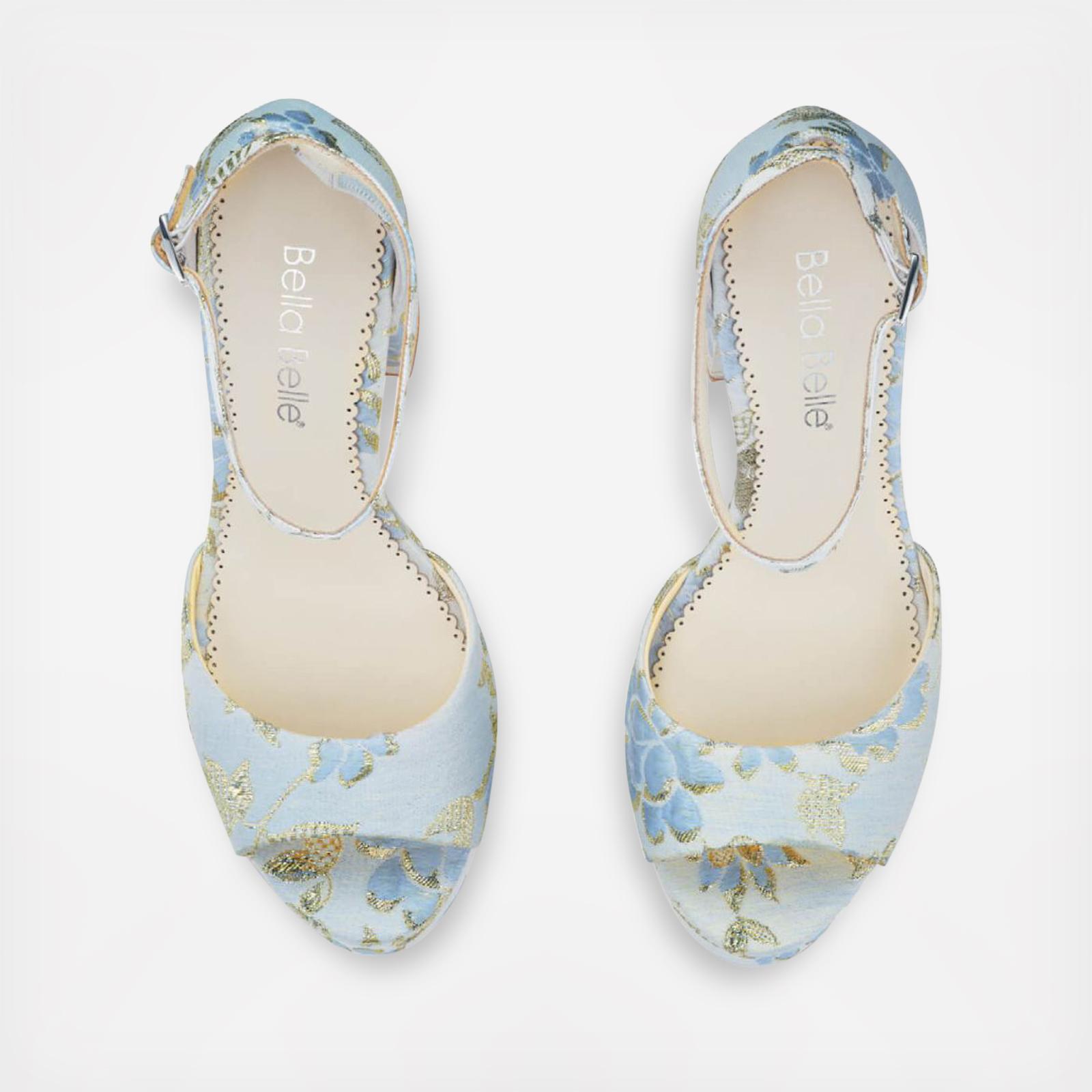 Bella Belle Shoes, Catarina Floral Jacquard Platform Sandals