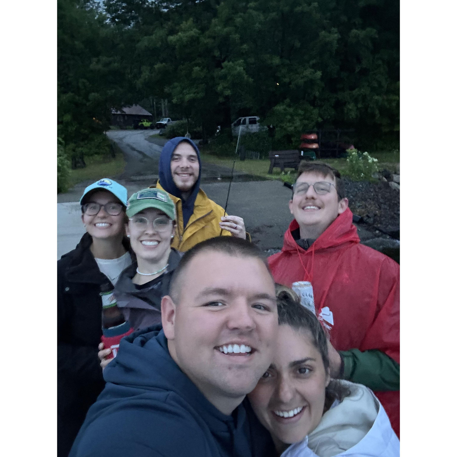 Camping weekend with friends at Piseco lake (it rained the whole time, but we still had a blast!).