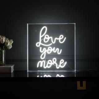 Love You More Acrylic Neon Light Box