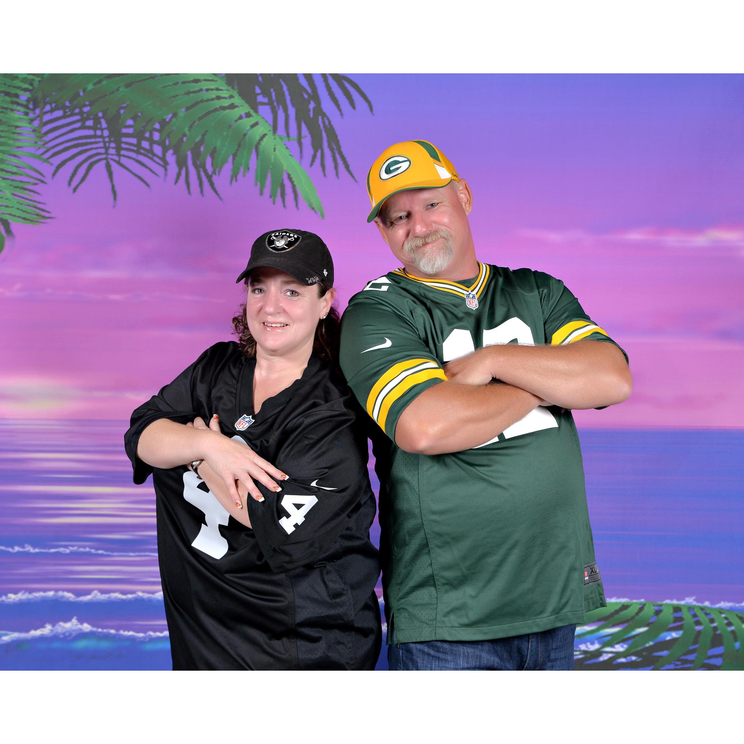 Showing our team spirit..