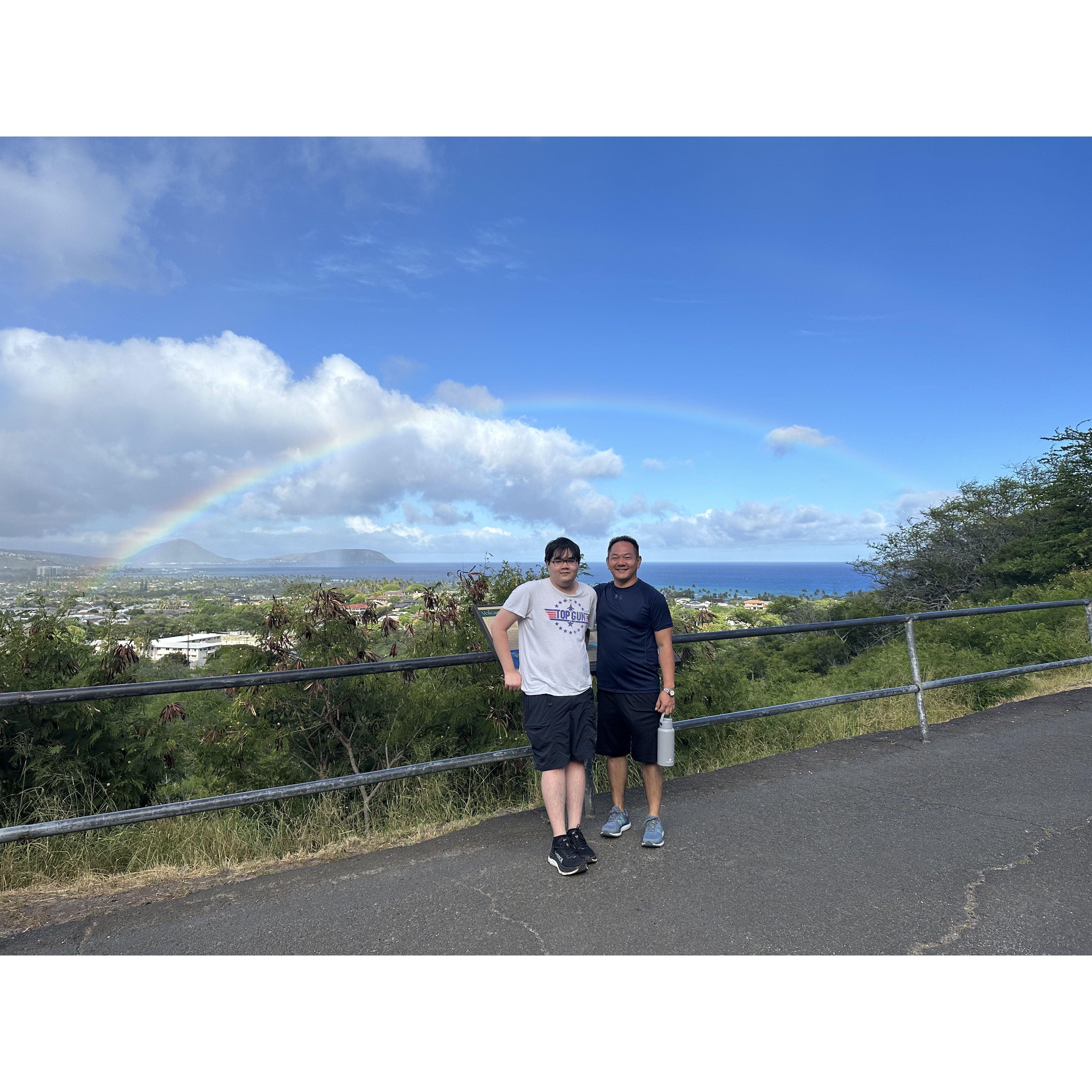 Mike and Jordan visiting us in Hawaii