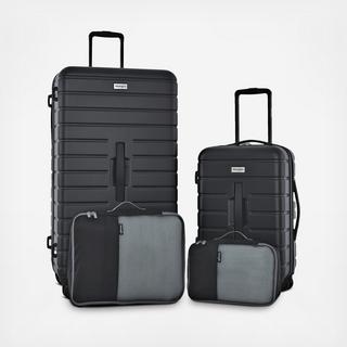 Wrangler Road Warrior 4-Piece Hardside Trunk Luggage Set