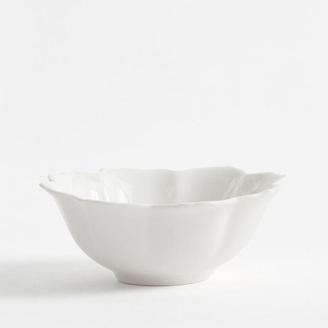 Figural Blossom Small Serve Bowl, Single - White