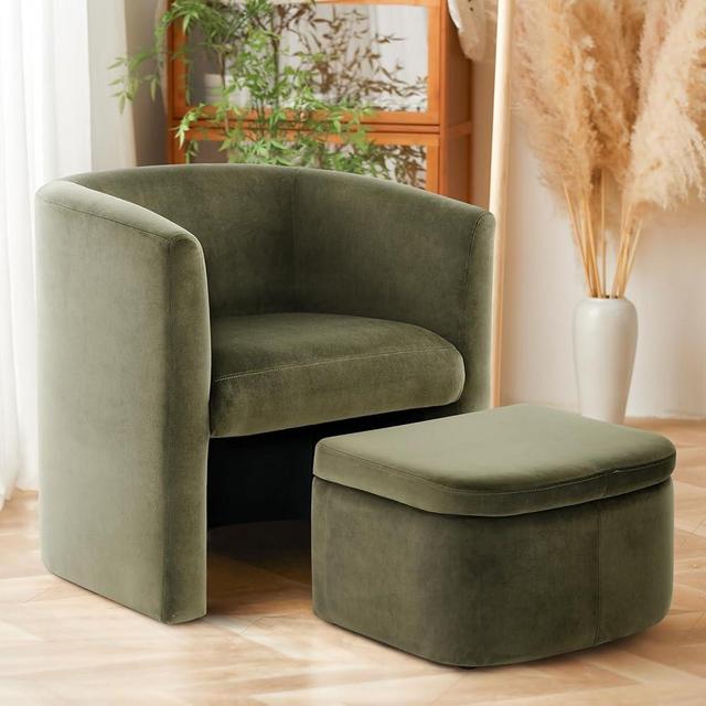 COLAMY H72 Living Room Chair, Set of 1, Green