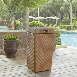Palm Harbor Outdoor Wicker Trash Bin