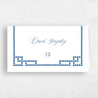 Blue Wedding Place Card - Clover