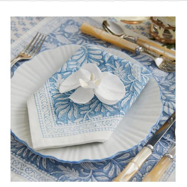Jasmine Napkins Blue, Set of 4