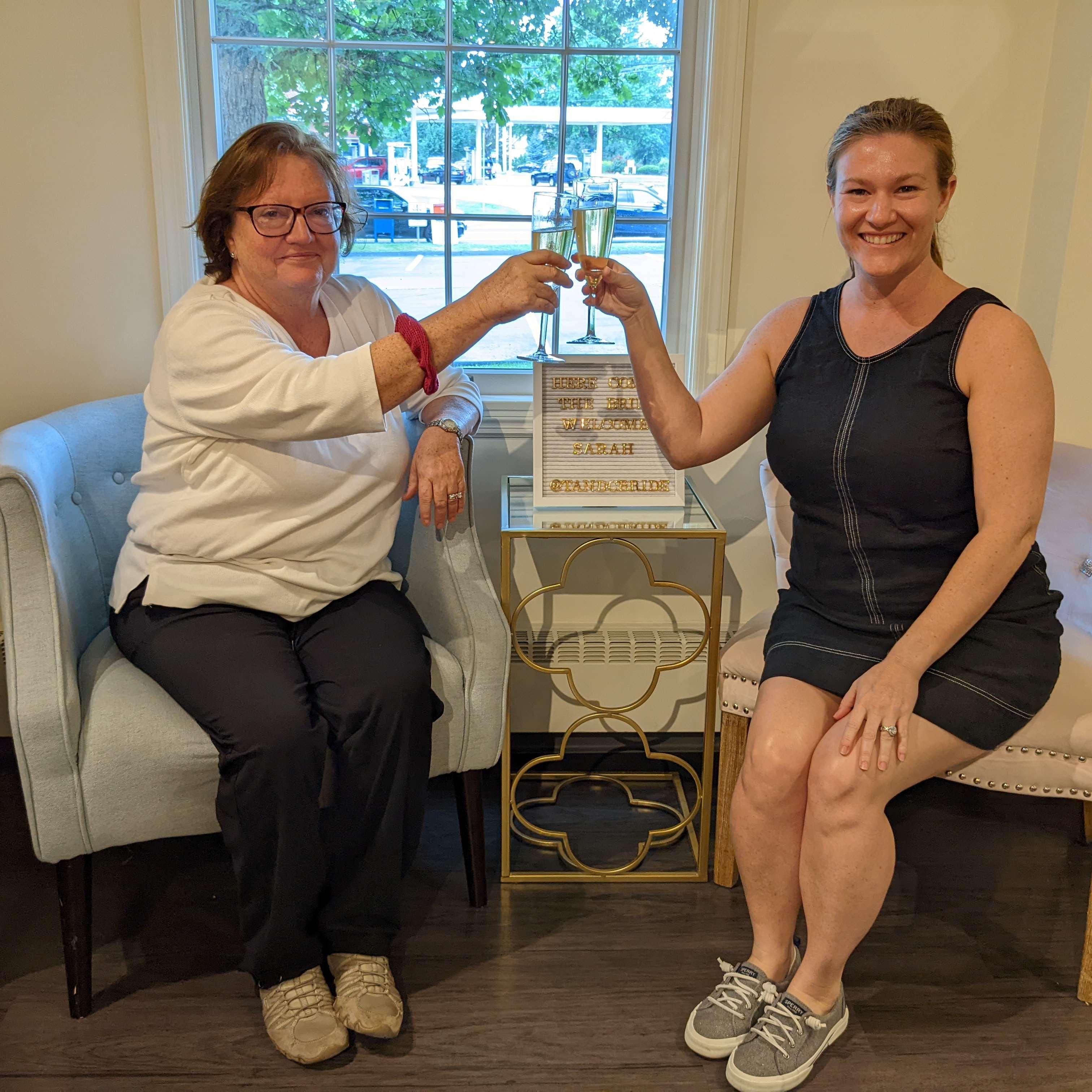 Sarah said "YES!" to the dress!