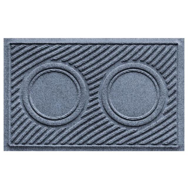 Waterhog Waves Dog Bowl Mat, Bluestone, 18" X 27"