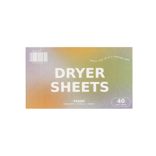 DedCool Dryer Sheets (01 Taunt, 40 Count) - Non-Toxic, Vegan Fabric Softener Sheets, for Sensitive Skin, Premium Laundry Supplies for Fresh and Soft Clothes