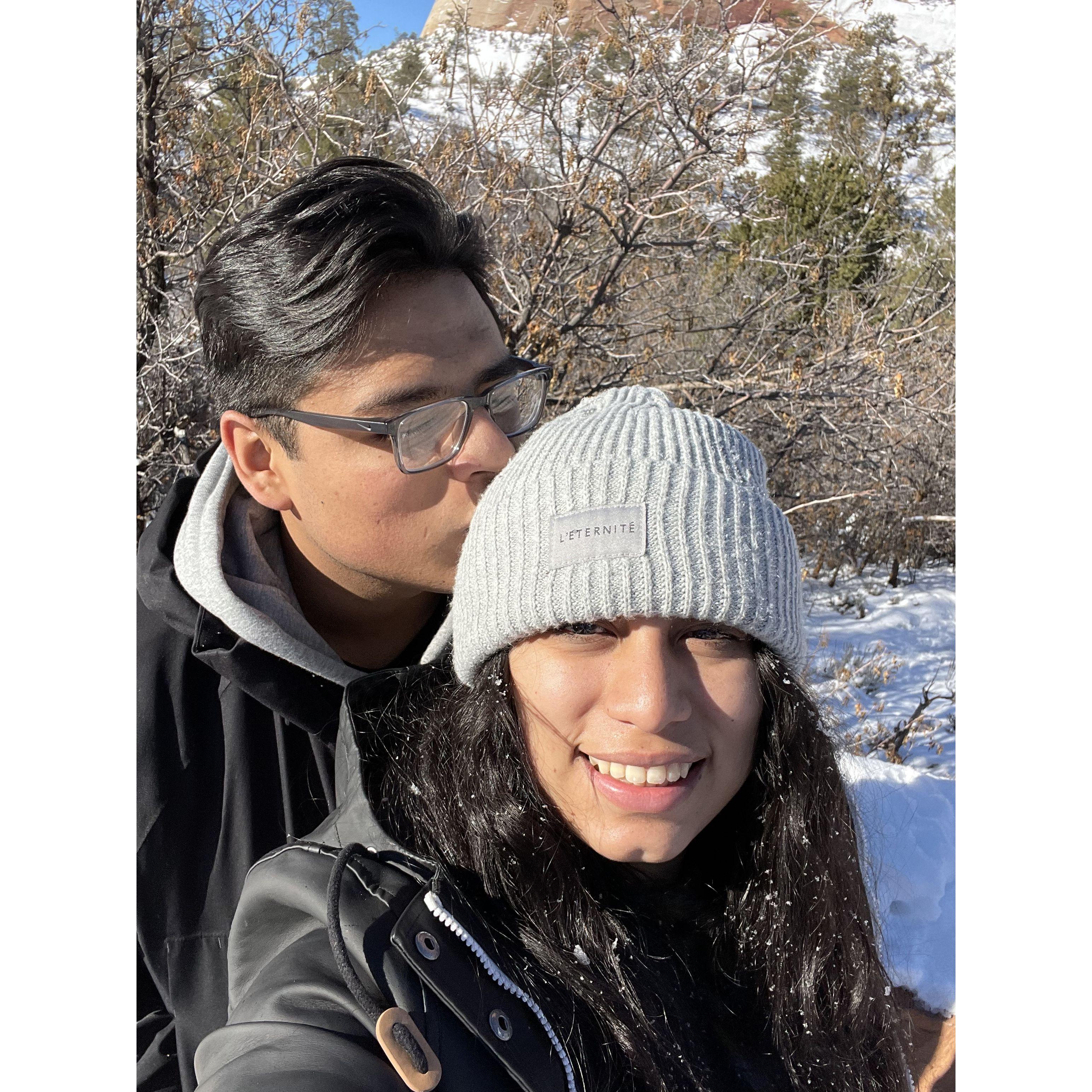 New year in Zion national park with family