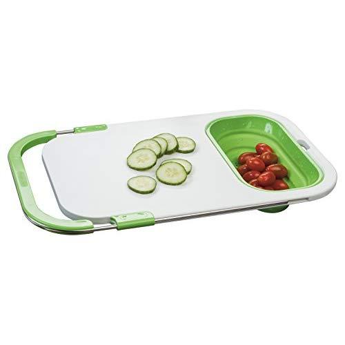 Prepworks by Progressive Thinstore Over-the-Sink Prep Station, PCB-3520, Meal Prep, Collapisble Colander, Patented