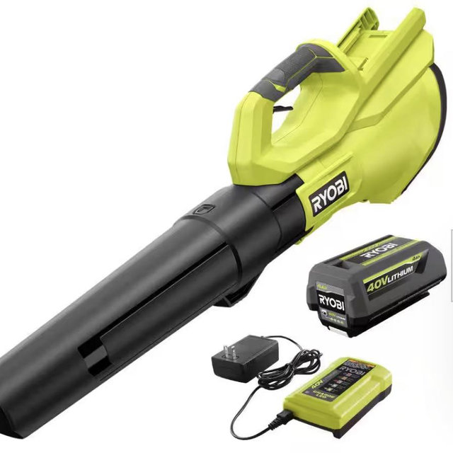 40V 120 MPH 550 CFM Cordless Battery Blower With 4.0 Ah Battery and Charger