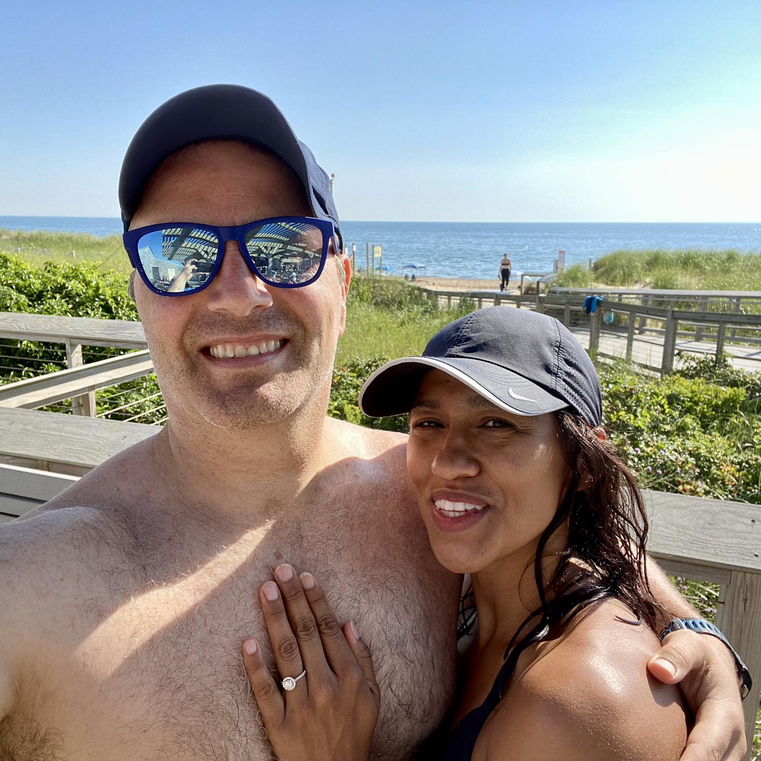 Provincetown, MA the day after we got engaged.