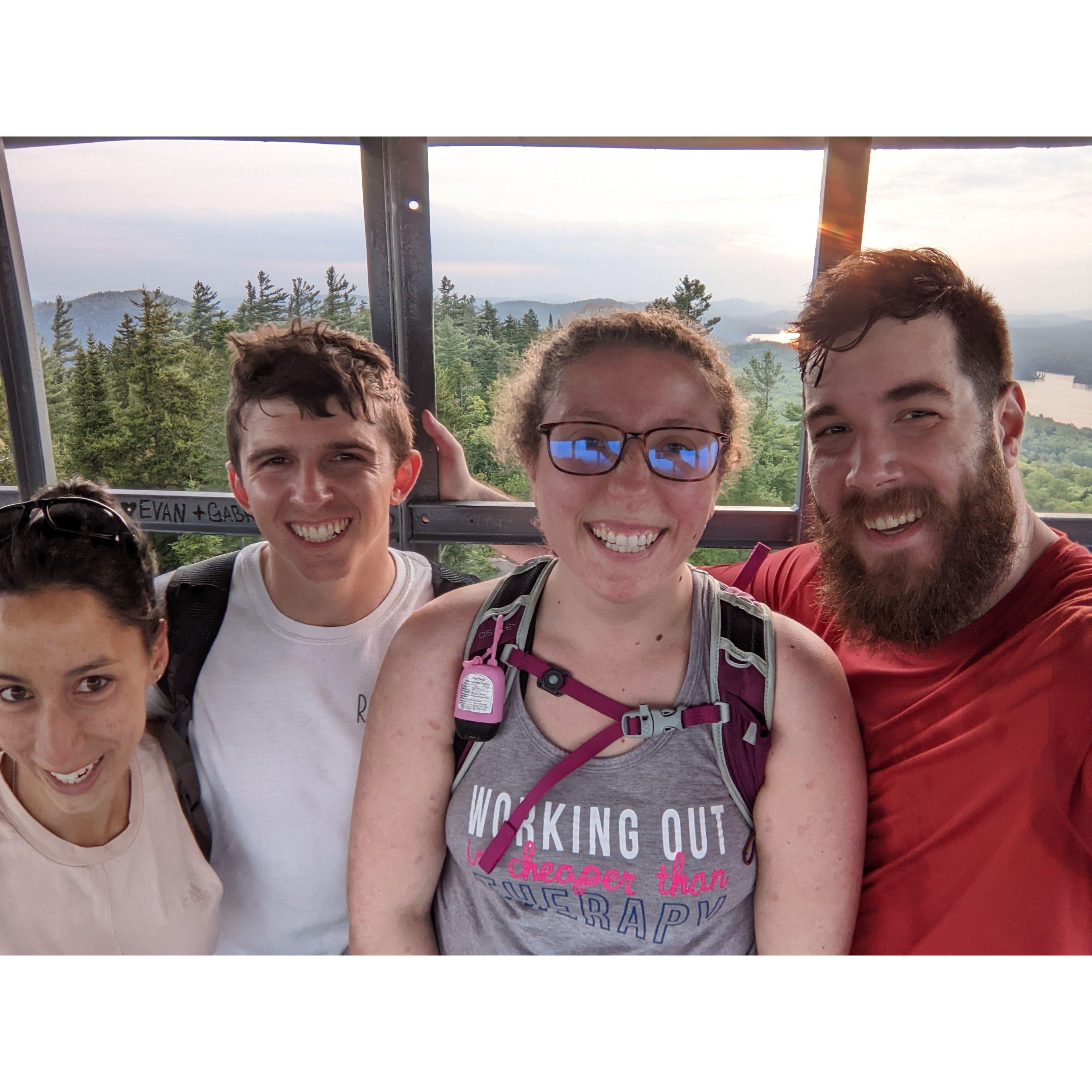 May 2022-An Adirondack adventure with friends! Here we are in Bald Mountain Fire Tower