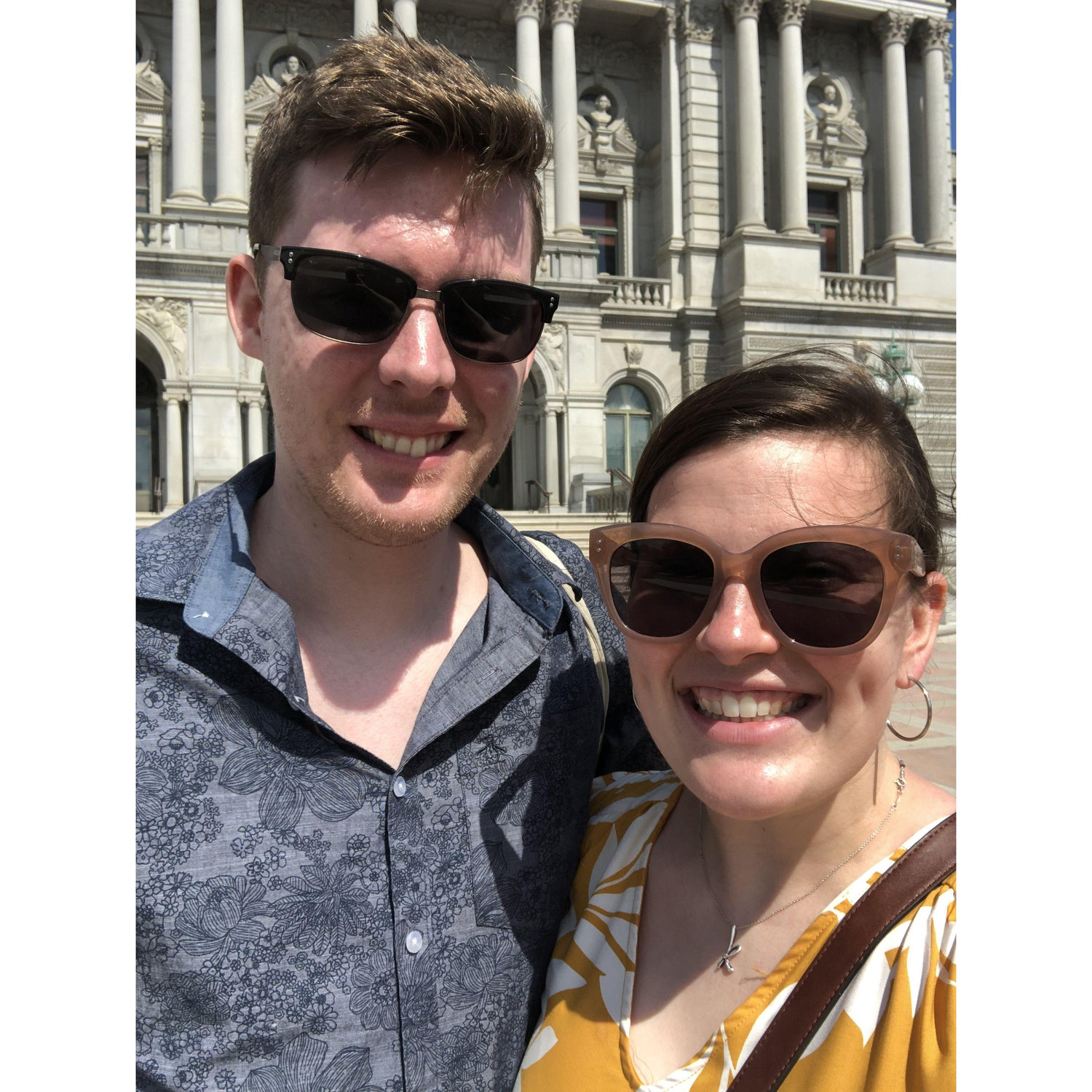 Outside the Library of Congress in Washington DC)