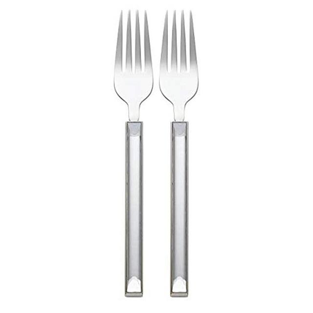 KATE SPADE Key Court 2-piece Tasting Fork Set, 0.40 LB, Metallic