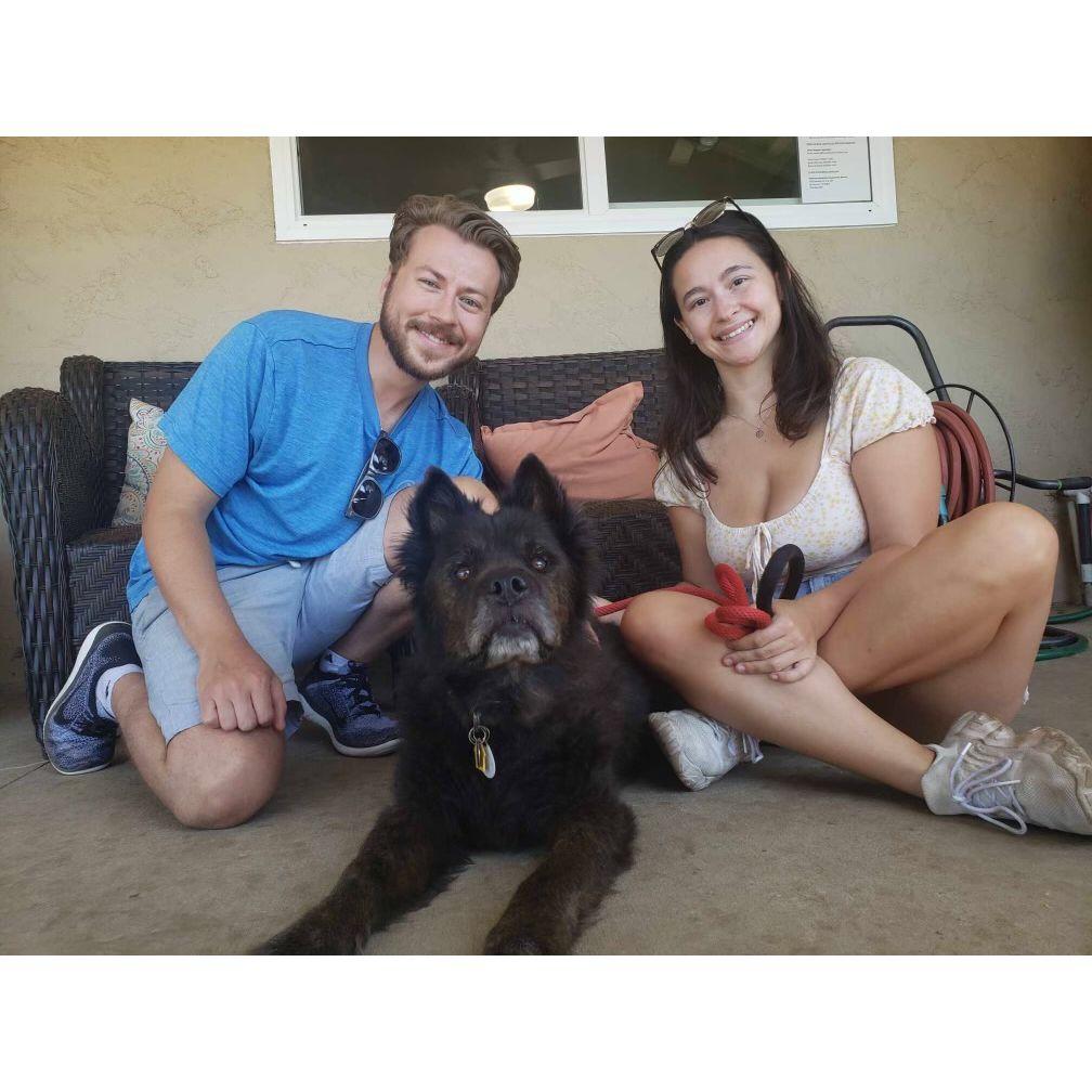 The day we adopted our senior dog, Donny! He has been the most wonderful addition to our life and family! 09/2024