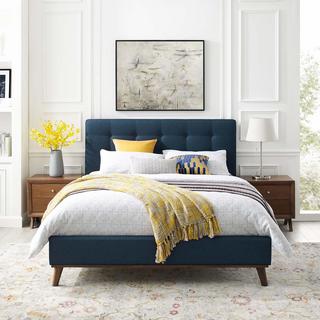 McKenzie Biscuit Tufted Upholstered Platform Bed