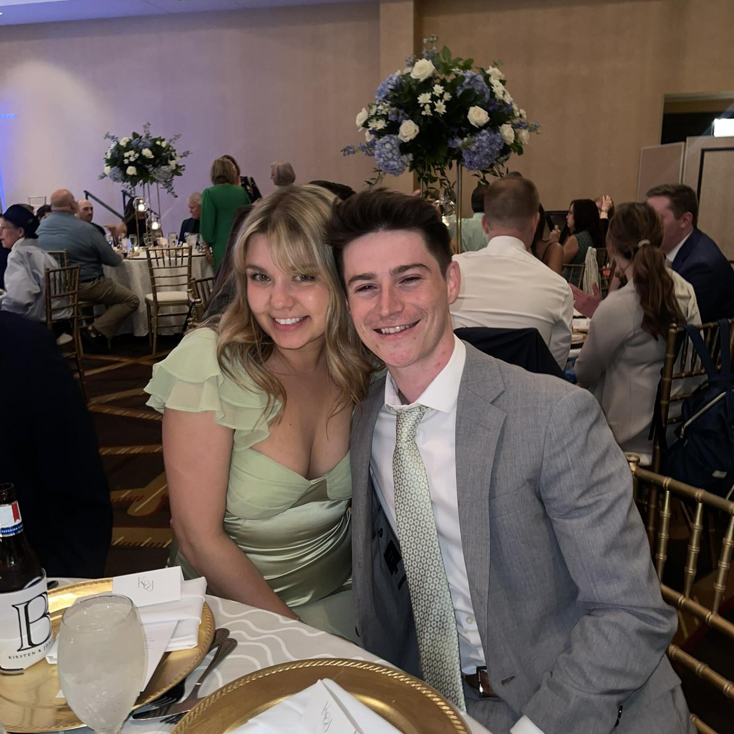 2024 One of 22 weddings & counting that we've been each other's plus ones! This was also the week we went engagement ring shopping!